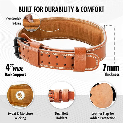 DMoose Weight Lifting Belt - Squat and Gym 7MM Premium