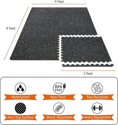 Sivan Fitness 1/2" Thick Rubber Top High-Density EVA