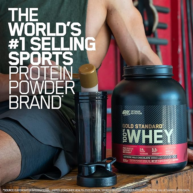 Optimum Nutrition Gold Standard 100% Whey Protein Powder, Strawberry, 1 Pound (Packaging May Vary)