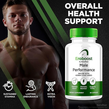 Eroboost Supplement for Men, Eroboost Male Supplement, Daily Nutrition to Support Peak Performance and Overall Wellness, Official Ero Boost Formula Reviews (60 Capsules)