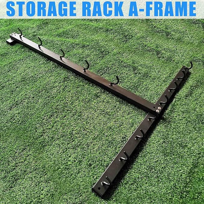 Gym Fitness LAT Pull Down Bar Storage Rack for Mag Grip - Heavy Duty A-Frame Stand for LAT Pulldown Attachments