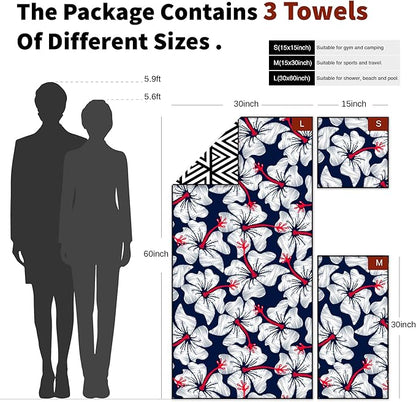 4Monster Camping Towels 3 Size at 1 Pack