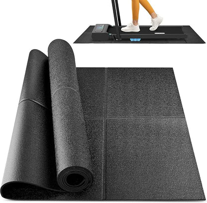 Foldable Rubber Treadmill Mat - Exercise Bike Mat