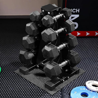 Premium Rubber Coated Hex Dumbbell Weight Set, Multiple Packages