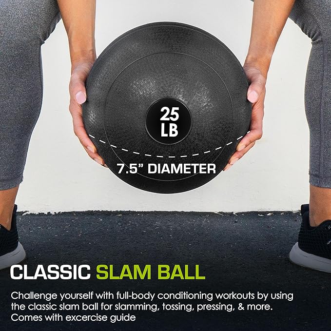 ProsourceFit Slam Medicine Balls 5 10, 15, 15, 20, 20, 25, 25, 30, 30, 50lbs 50lbs Smooth