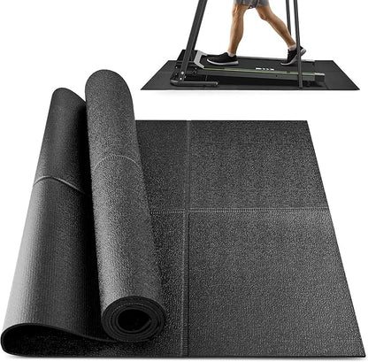 Foldable Rubber Treadmill Mat - Exercise Bike Mat