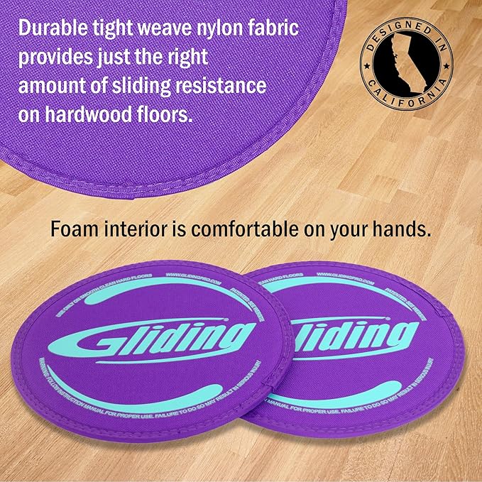 Gliding Discs for Working Out - Exercise Sliders 1 Pair, 4 Streaming