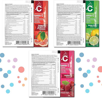 Ener-C Variety Pack Multivitamin Drink Mix Powder Vitamin C 1000mg & Electrolytes with Real Fruit Juice Natural Energy & Immune Support for Women & Men - Non-GMO Vegan & Gluten Free - 30 Count