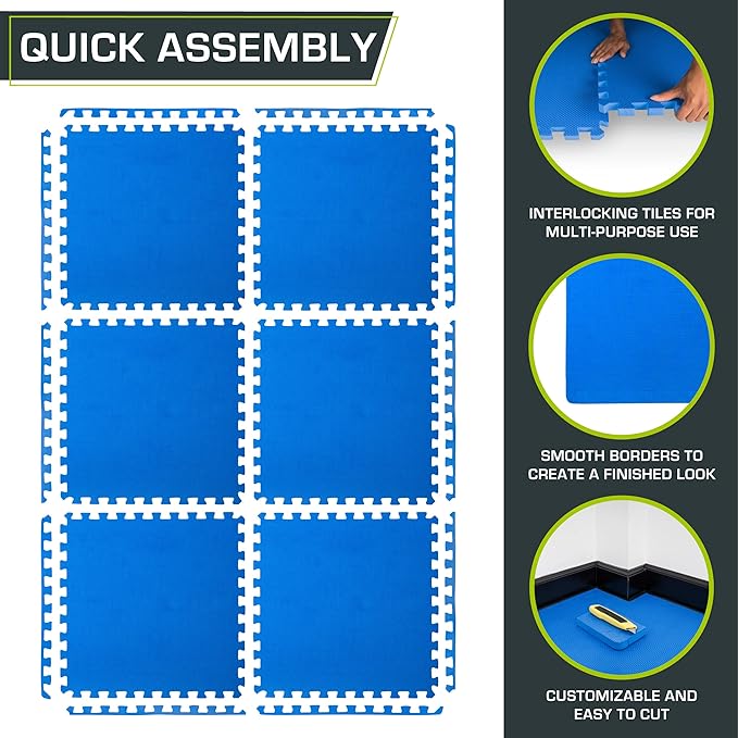 ProsourceFit Extra Thick Puzzle Exercise Mat ¾” and 1"