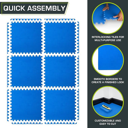 ProsourceFit Extra Thick Puzzle Exercise Mat ¾” and 1"