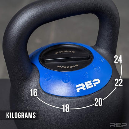 Rep Fitness Adjustable Kettlebell with Matte Powder Coating