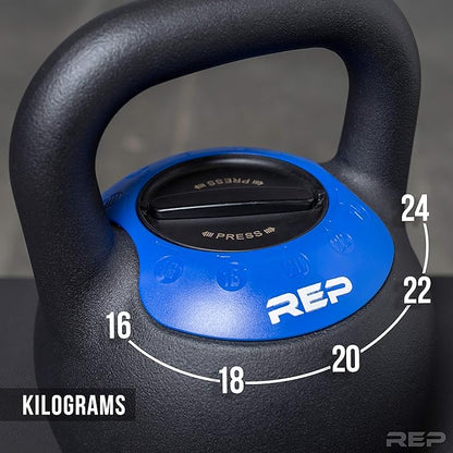 Rep Fitness Adjustable Kettlebell with Matte Powder Coating