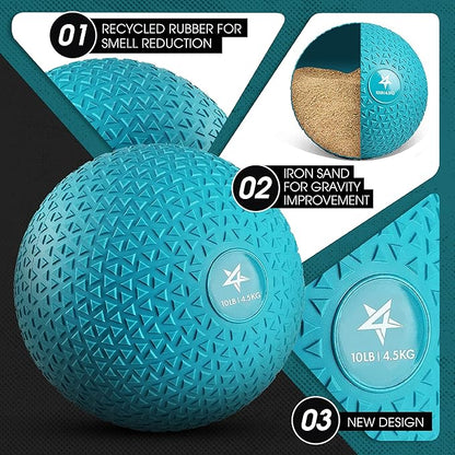 Yes4All Upgraded Fitness Slam Ball Triangle 10lbs for Exercise
