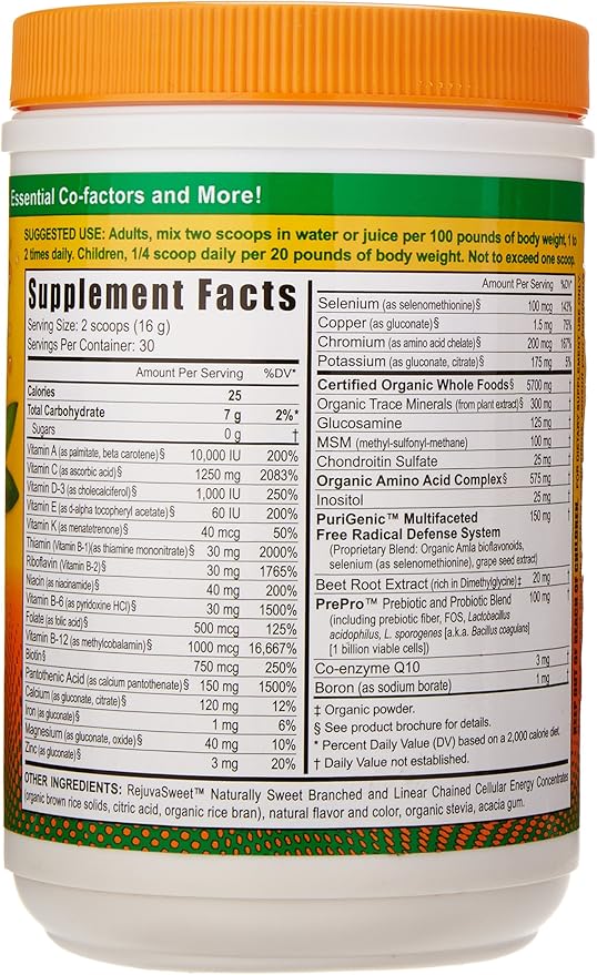 Youngevity Beyond Tangy Tangerine 2.0 Citrus Peach Fusion Multi-Vitamin & Mineral Complex - Made with Natural & Whole Foods | 8,000 ORAC (3 Canisters)