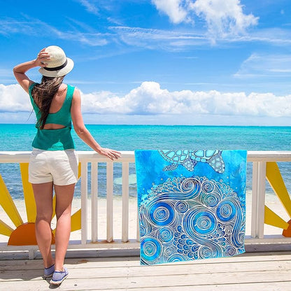 Elite Trend Microfiber Beach Towel - Extra Large 78x35 Inch