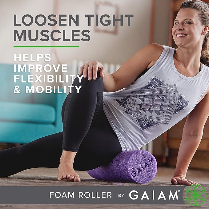 Gaiam Restore Foam Roller for Muscle Massage - (18 Inch 36 Inch)