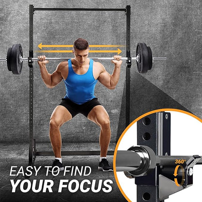 Yes4All Power Rack J-Hooks & Attachments – Heavy Duty Barbell Holders Compatible with 2x2 & 3x3 Power Racks for Home Gym