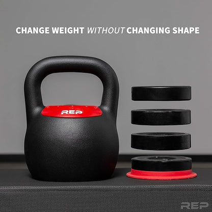 Rep Fitness Adjustable Kettlebell with Matte Powder Coating