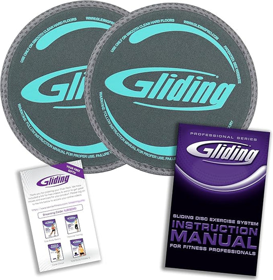 Gliding Discs for Working Out - Exercise Sliders 1 Pair, 4 Streaming