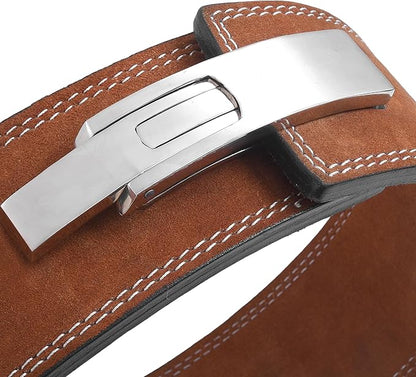 Weight Lifting Lever Belt Cowhide Gym Leather Belt 10mm Powerlifting