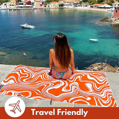 ECCOSOPHY Microfiber Beach Towel - Sand Free Towels 71x35 in