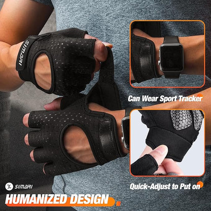 SIMARI Breathable Workout Gloves for Men and Women