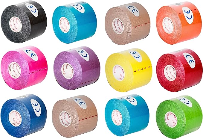 Kinesiology Tape Pro, Athletic Waterproof Muscle Support Adhesive Kinesio Sport Tape for Athletes 2 inches x 16.4 feet Single Roll, Purple