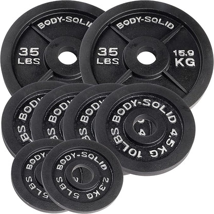 Body-Solid Cast Iron Olympic Weight Plate Set 2 Inch