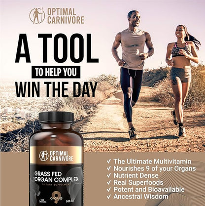 Grass Fed Beef Organs, Beef Organ Capsules, Beef Organ Supplement, Organ Supplement Grass Fed, Organ Meat Capsules, Grass Fed Organ Complex - 9 Organs - Beef Liver, Brain, Thymus, Lung, Gallbladder