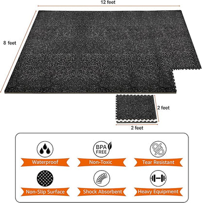 Sivan Fitness 1/2" Thick Rubber Top High-Density EVA