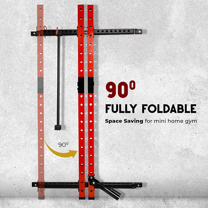 Yes4All Squat Rack for Home Gym, Adjustable Barbell Stand Rack, Multi-Function Weight Lifting, Dip Bar Station, Bench Press Rack Stand, Weight Plate Storage - Capacity Up to 600LBS