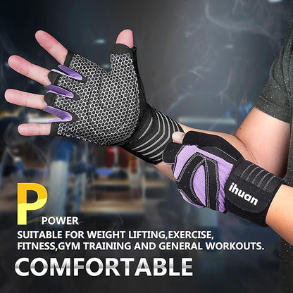 ihuan Ventilated Weight Lifting Gym Workout Gloves