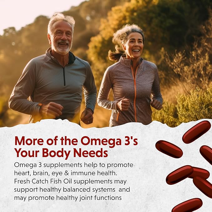 Barlean's Fish Oil Omega 3 Supplement, High Potency Ultra EPA DHA Fatty Acid Softgels for Joint, Brain, & Heart Health, 1000mg Orange Flavored Fish Oil Pills, 60 Count