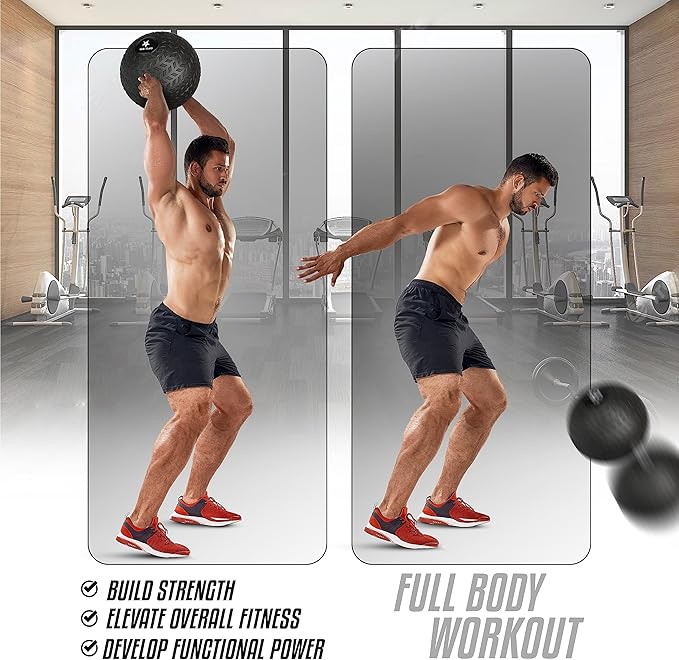 Yes4All Upgraded Fitness Slam Medicine Ball 30lbs for exercise