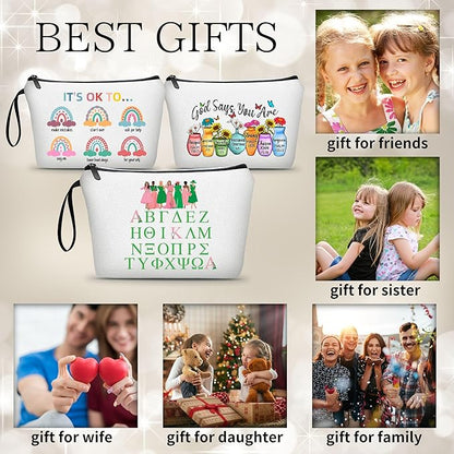 Big Little Sorority Cool Gifts for Women Birthday Female Friend Gift Ideas Make Up Bags Sorority Gifts for Women