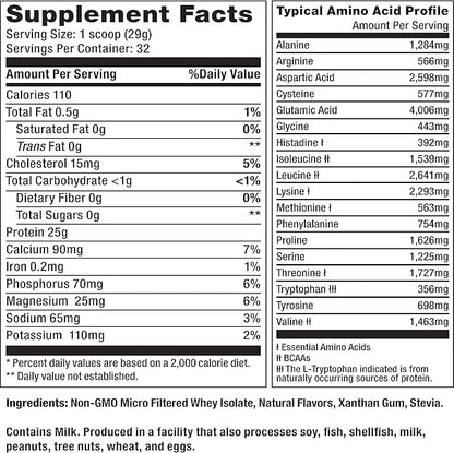 About Time Whey Isolate Protein, Non-GMO, All Natural, Lactose/Gluten Free, 24g of Protein Per Serving (Vanilla - 2 Pounds)