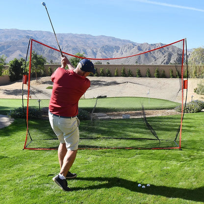 GoSports Golf Practice Hitting Net - Choose Between Huge 10 x 7 ft or 7 x 7 ft Nets - Personal Driving Range for Indoor or Outdoor Use - Designed by Golfers for Golfers