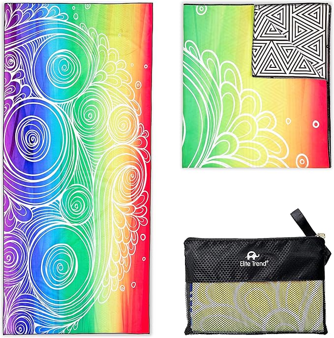 Elite Trend Microfiber Beach Towel - Extra Large 78x35 Inch