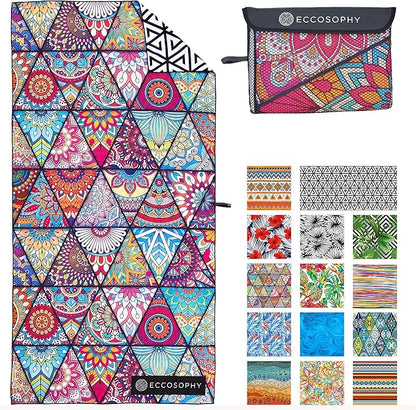 ECCOSOPHY Microfiber Beach Towel - Sand Free Towels 71x35 in