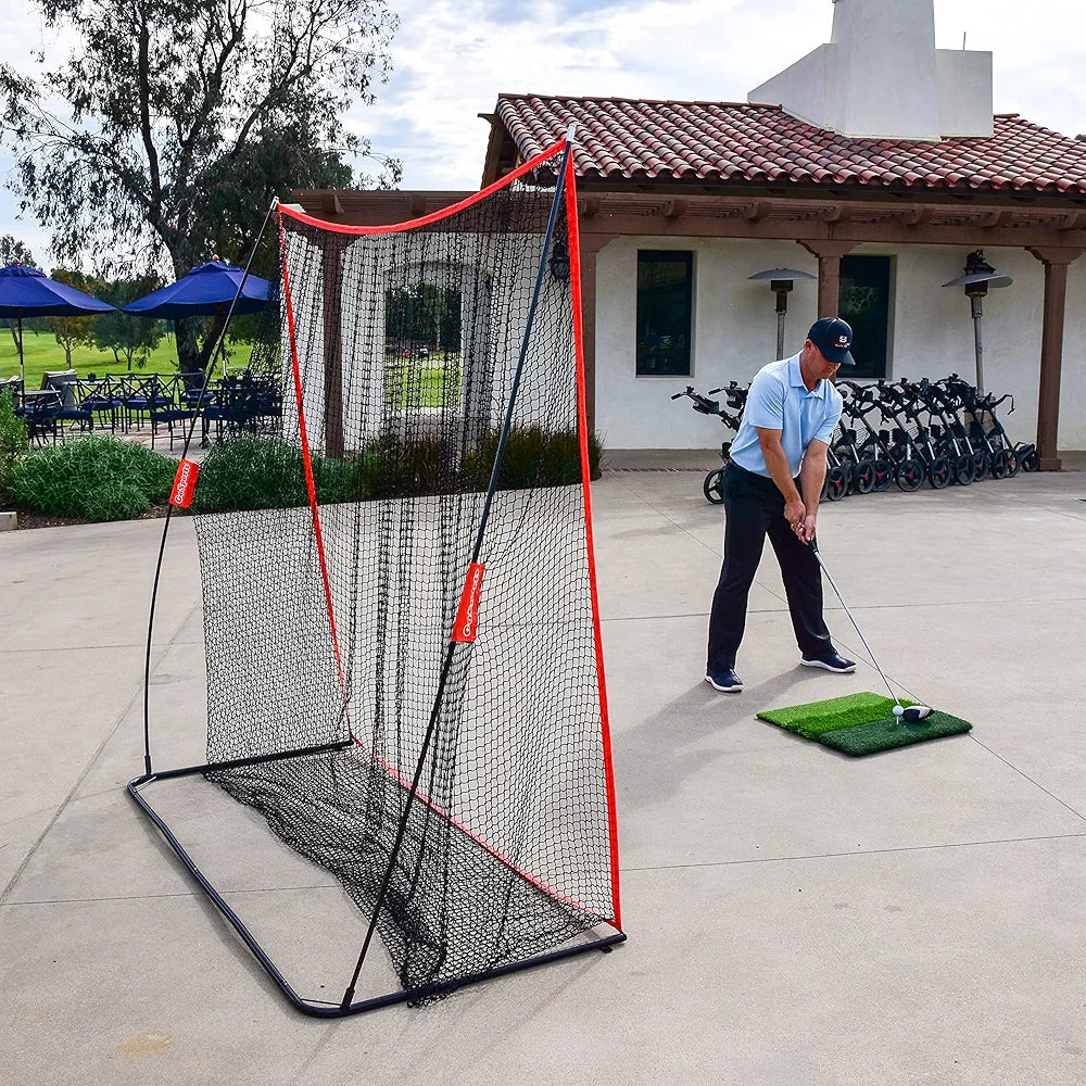 GoSports Golf Practice Hitting Net - Choose Between Huge 10 x 7 ft or 7 x 7 ft Nets - Personal Driving Range for Indoor or Outdoor Use - Designed by Golfers for Golfers