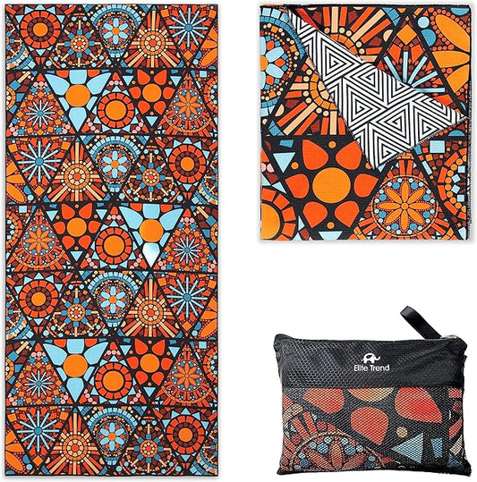 EliteTrend Microfiber Beach Towel Waffle – Extra Large 78x35 Inch