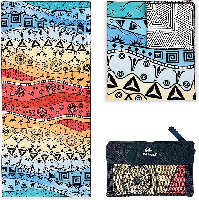Elite Trend Microfiber Beach Towel - Extra Large 78x35 Inch
