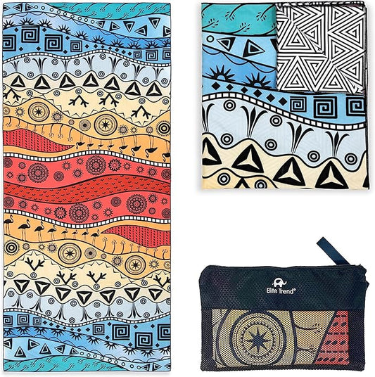 Elite Trend Microfiber Beach Towel - Extra Large 78x35 Inch