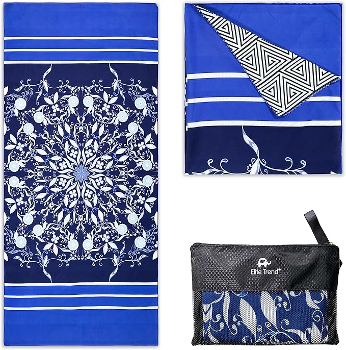 Elite Trend Microfiber Beach Towel - Extra Large 78x35 Inch