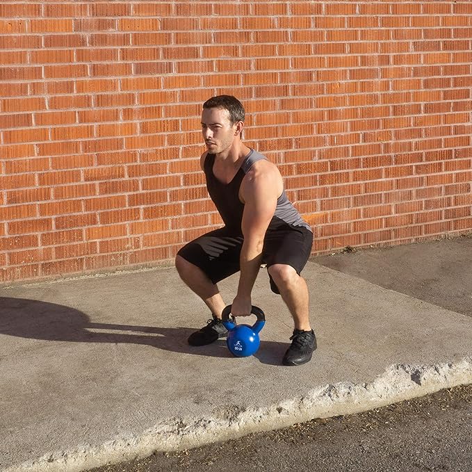 ProsourceFit Vinyl Coated Cast Iron Kettlebells for Full