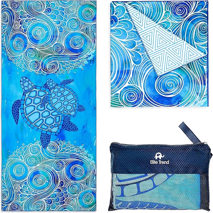 Elite Trend Microfiber Beach Towel - Extra Large 78x35 Inch