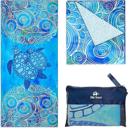 Elite Trend Microfiber Beach Towel - Extra Large 78x35 Inch