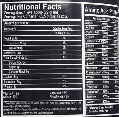 Muscle Feast Micellar Casein Protein, All Natural Pasture Raised Hormone Free Soy Free, Vanilla, 2lb
