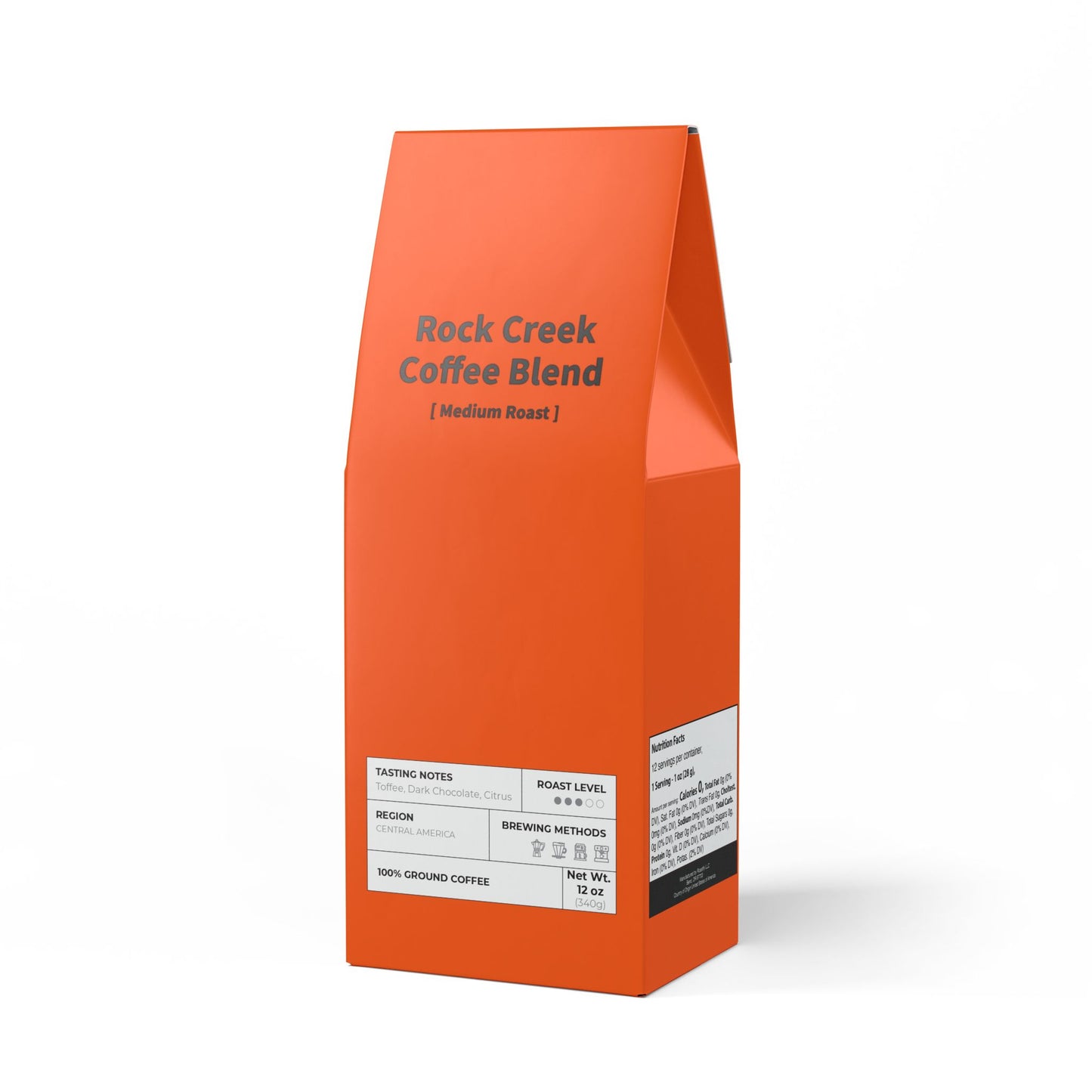 HBS, Rock Creek Coffee Blend (Medium Roast), Tangerine Package