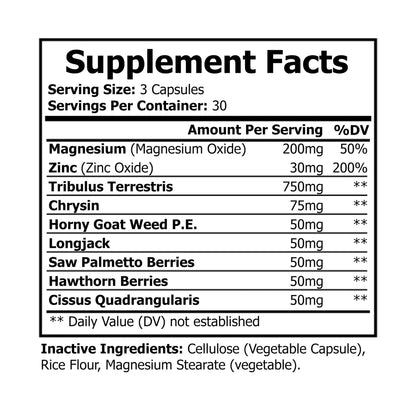 HBS, Magnesium Zinc Supplement (90 Vegetable Capsules)